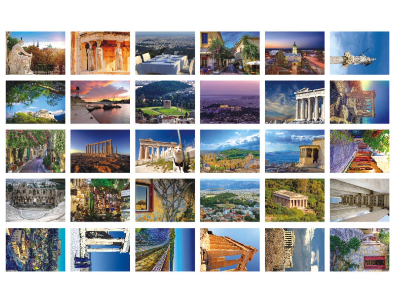 Travel Postcards,Set Of 30 Post Cards Variety Pack Depicting From Around The World Famous Travel Sites,Assorted Postcards Bulk,