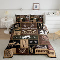 Feelyou Deer Bedding Set Full Size for Kids Toddler Deer Hunting Comforter Set Boys Girls Hunting Gifts Bedding Set Deer Antlers