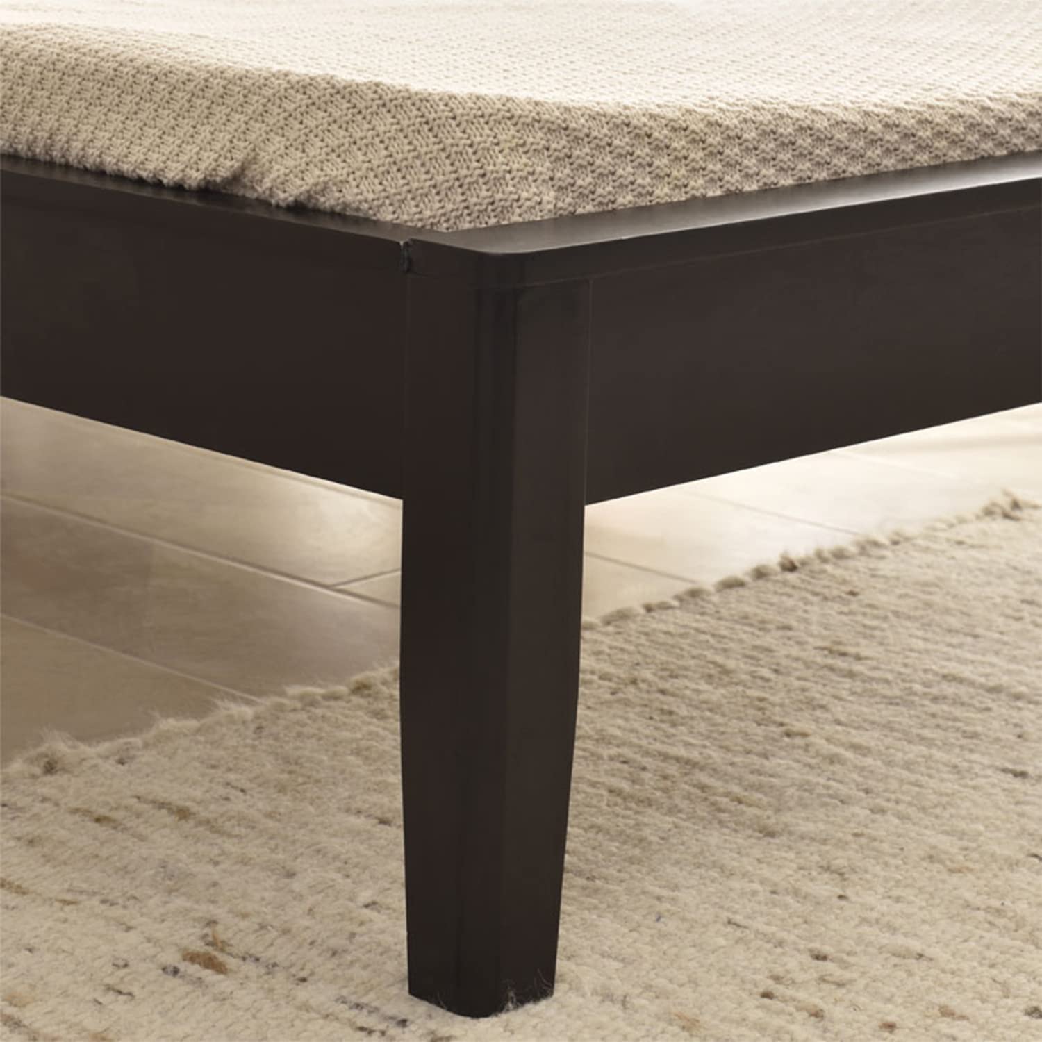 Woodpeckers Furniture And Mattress Stella Solid Pine Wood Platform Bed Frame (Black, Twin)