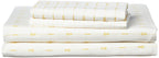 Tommy Bahama - Queen Sheets, Cotton Percale Bedding Set, Crisp & Cool, Stylish Home Decor (Pineapple Pinstripe Yellow, Queen)