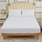 Kingnex Full Size Mattress Protector Waterproof Jersey Ultra Soft Noiseless Smooth Top Fitted Matressprotector Cover With Stretc
