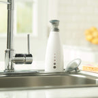 Casabella Sink Sider 14-oz. Soap Pump Bottle with Funnel, Gray/White, Model 50106