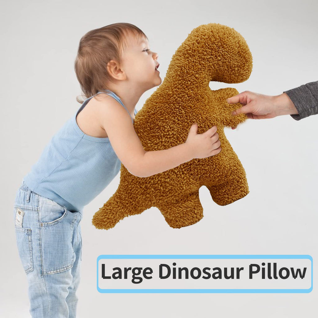 Isaacalyx Large Tyran Rex-21 Inch Dino Nugget Pillow, Soft Dinosaur Chicken Nuggets Pillow For Birthday Gifts, Dinosaur Theme Pa