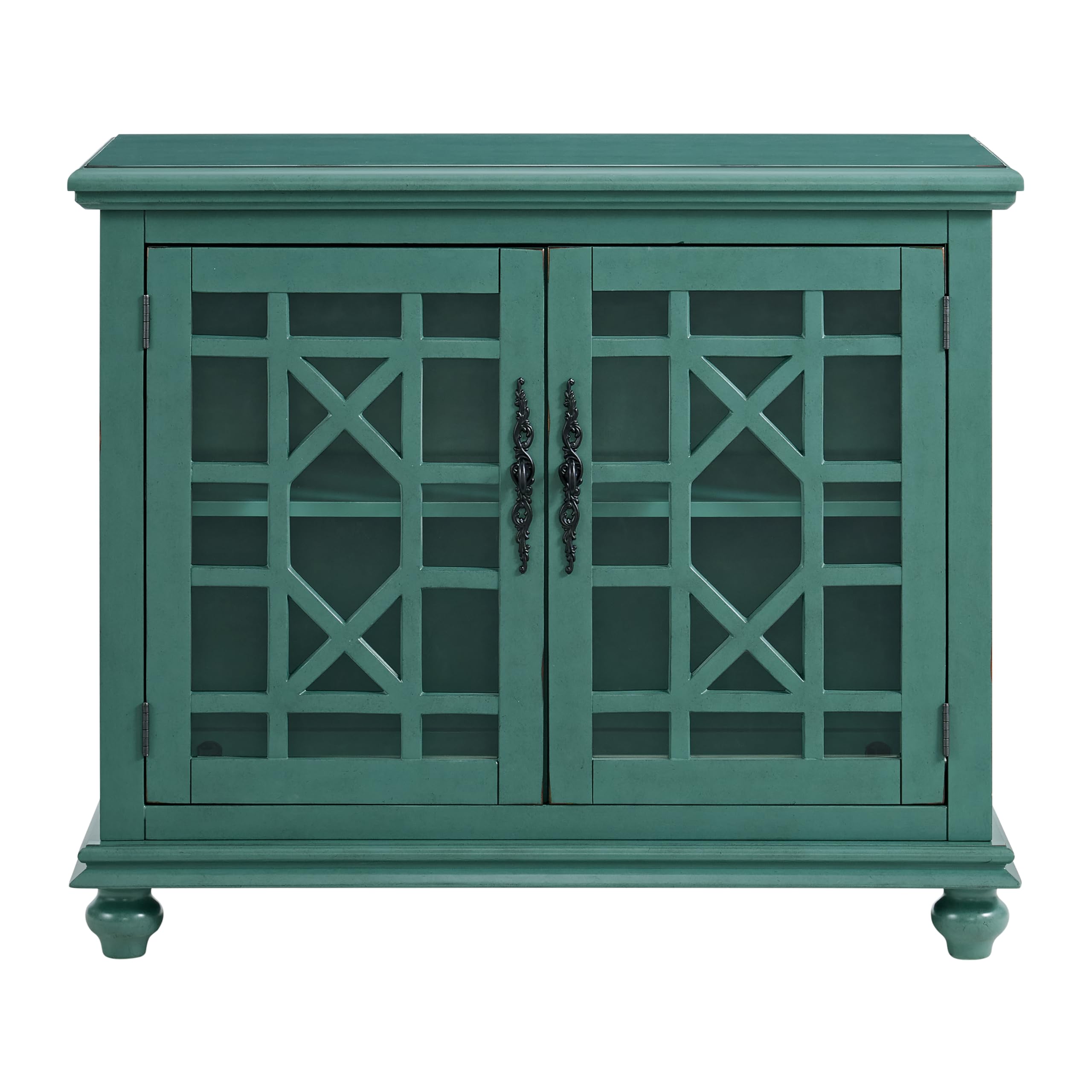Martin Svensson Home Elegant Tv Stand, 38&quot; W X 32&quot; H, Antique Teal-Green