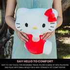 Surreal Entertainment Sanrio Hello Kitty Adult Reversible Neck Roll Pillow | Travel Essentials For Extra Comfort Support In Airp