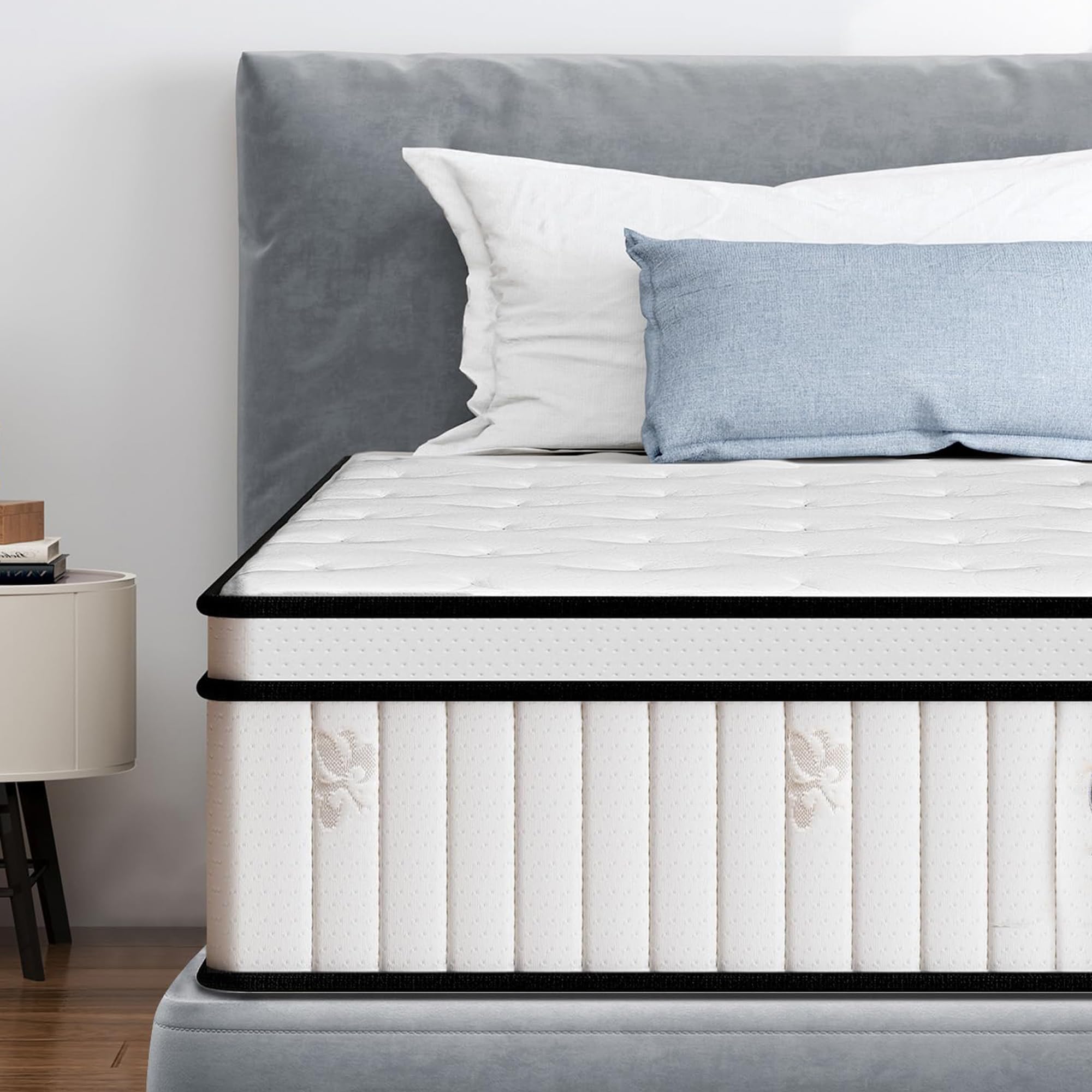 SogesSleep Queen Mattress, 12 Inch Hybrid Queen Mattress in a Box, Individual Pocket Spring Bed Mattress, Medium Firm Mattress f