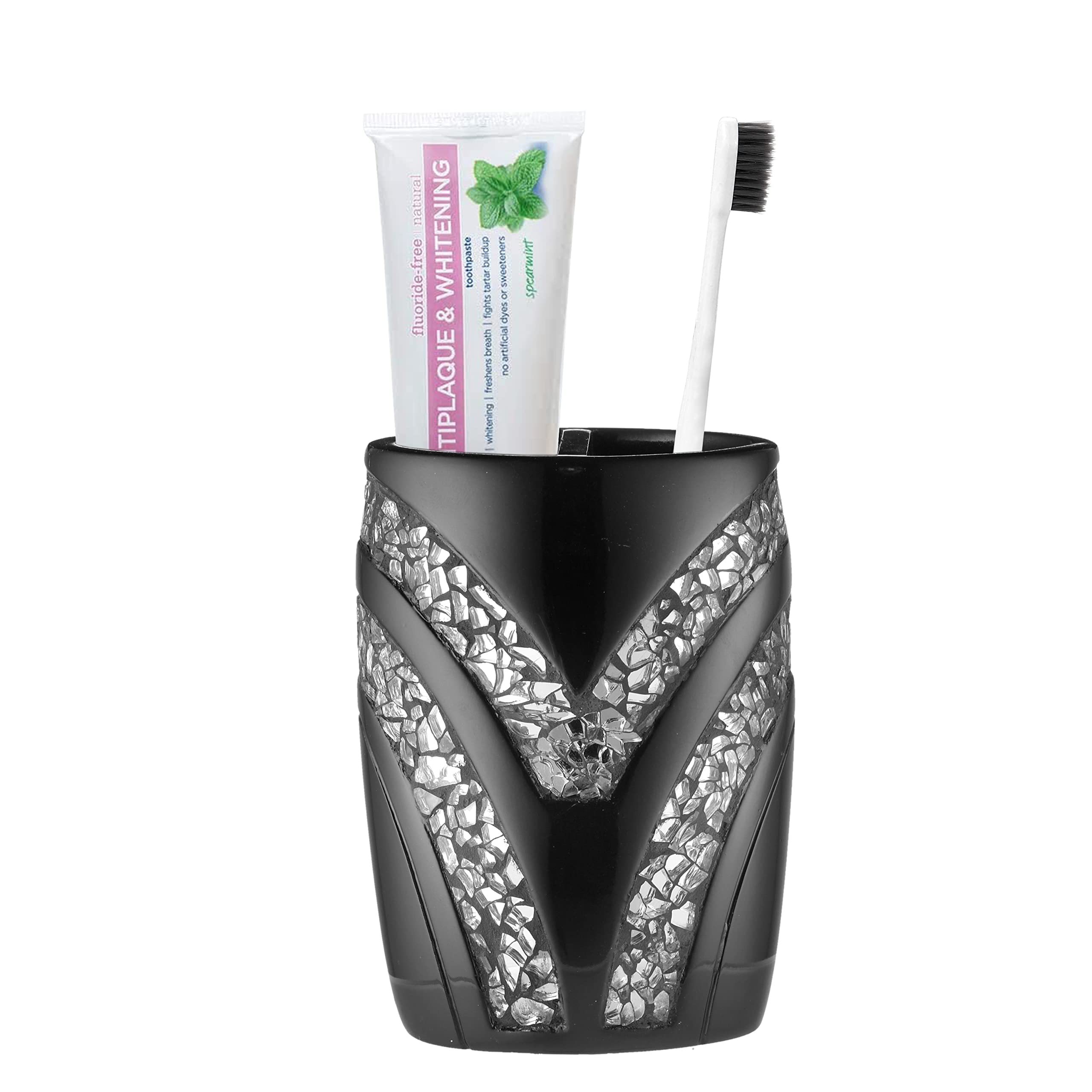 Popular Bath Sinatra Collection Tooth Brush Holder, Black
