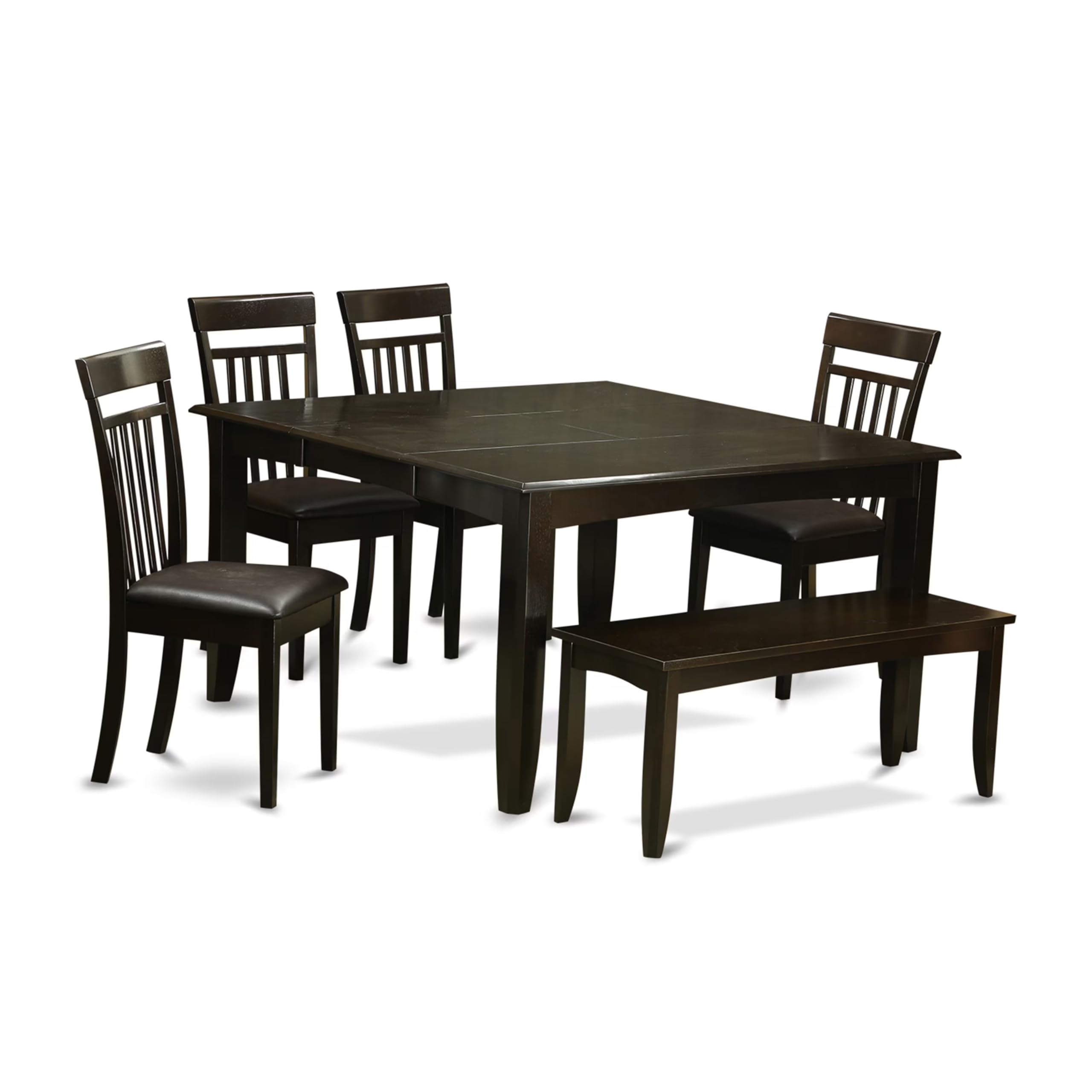 East West Furniture PFCA6-CAP-LC 6 Piece Dining Table Set - Thumbnail 2