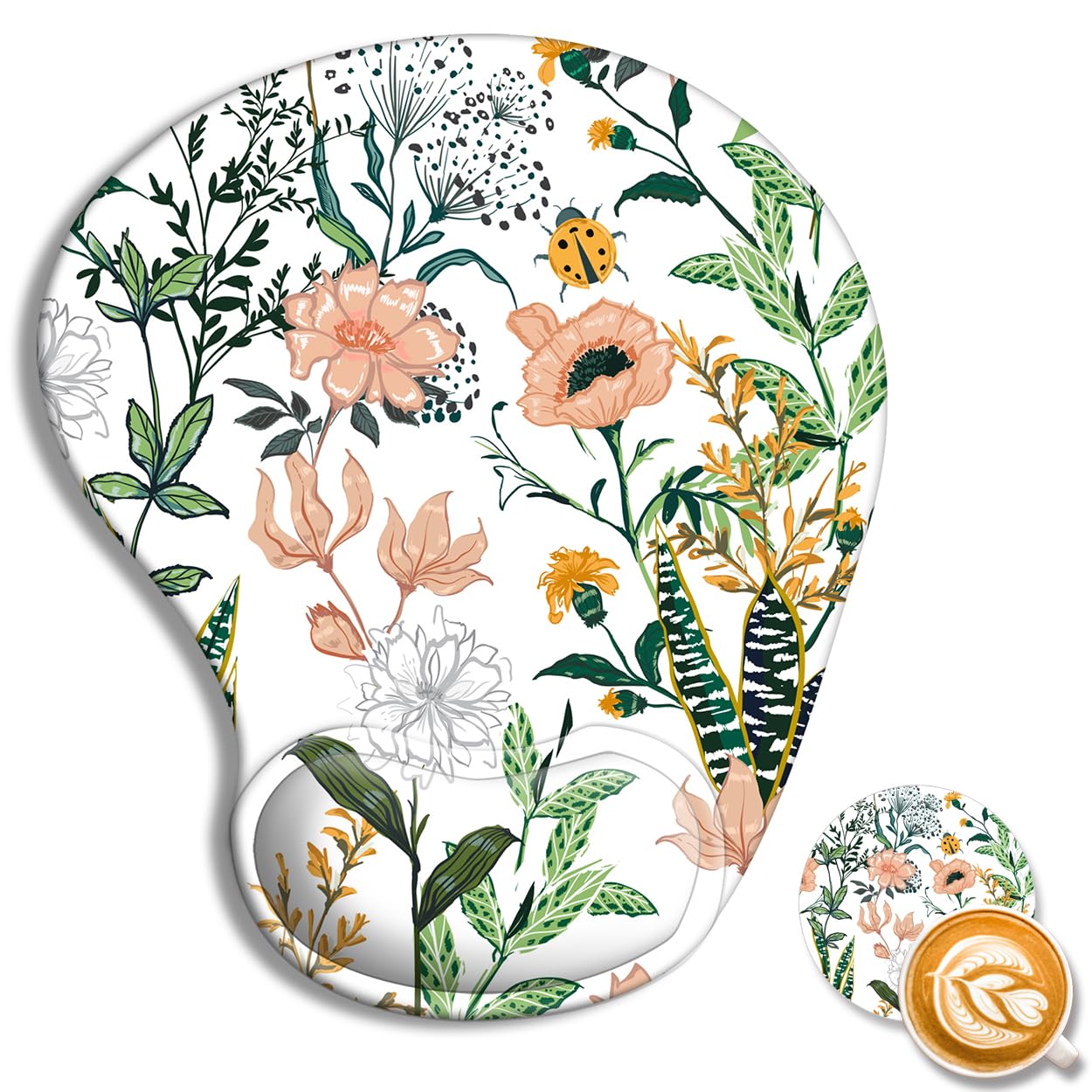 Pemlari Ergonomic Mouse Pad Wrist Rest Support Gel With Non-Slip Rubber Base, Easy-Typing And Pain Relief, For Gaming Office Hom