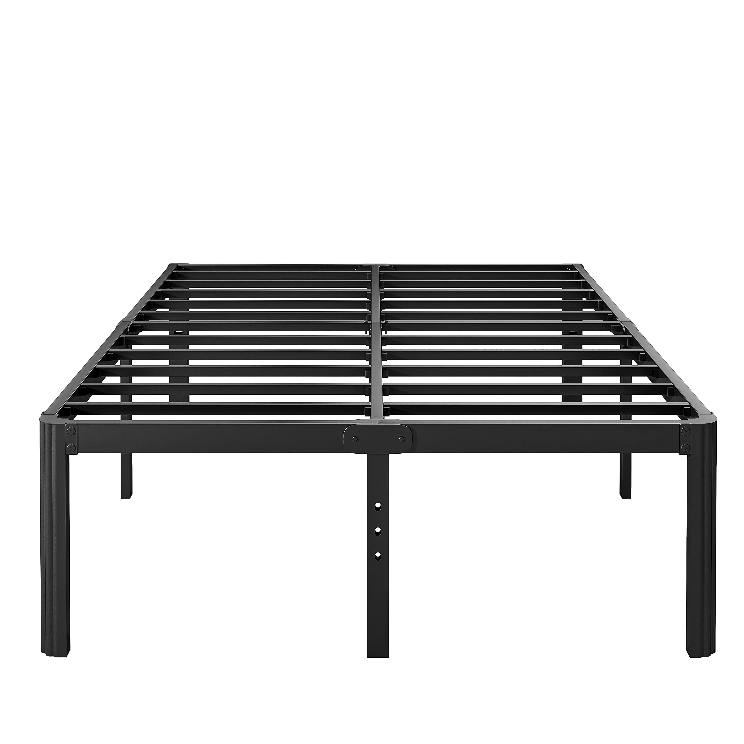 Hunlostten 18In Heavy Duty Twin Bed Frame No Box Spring Needed, Metal Platform Bed Frame Twin With Round Corners, Easy Assembly, Noise Free, Black