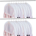 Patelai 24 Pieces Shoulder Covers 24 x 12 x 2 Inches Garment Covers Clothes Covers for Hanging Clothes for Closet Storage Suit, 