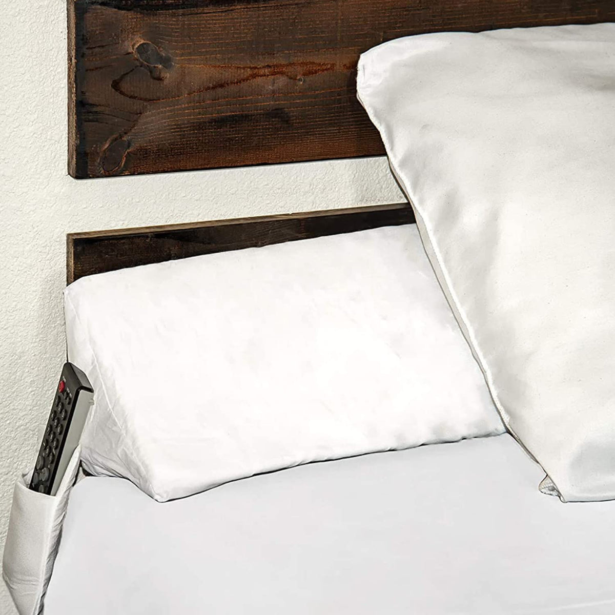 Snugstop The Original Bed Wedge  Gap Filler Between Your Headboard Mattress  Triangle Pillow Wedge  Bed Filler Wedge  Gap Headbo