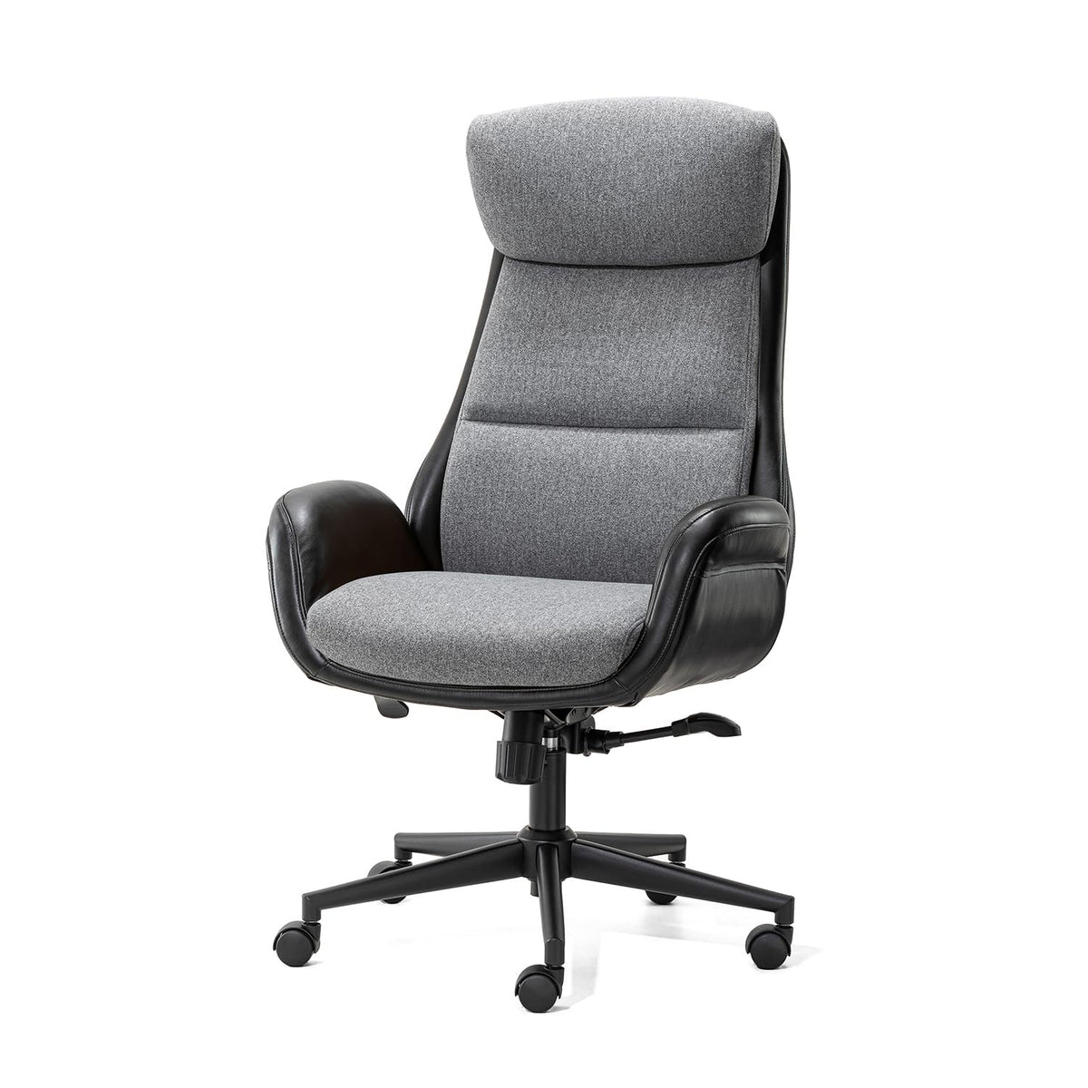 Glitzhome High Back Leatherette Chairs Computer Desk Chair, Ergonomic Task Chair With Armrest Adjustable Gaslift Home Office Cha