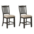 Signature Design By Ashley Tyler Creek Farmhouse 24.38' Counter Height Upholstered Barstool, Set Of 2, Almost Black
