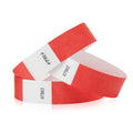 Wristco Neon Red Tyvek Wristbands For Events - 200 Count - Tamper-Proof Design & Fluorescent Color Prevent Reuse - Premium-Grade