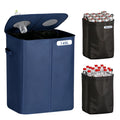 Dual Recycling Bins for Kitchen, 37 Gallon (140L) Double Trash Can, Indoor Oxford Fabric Recycling Bins with 2 Pack Removable an
