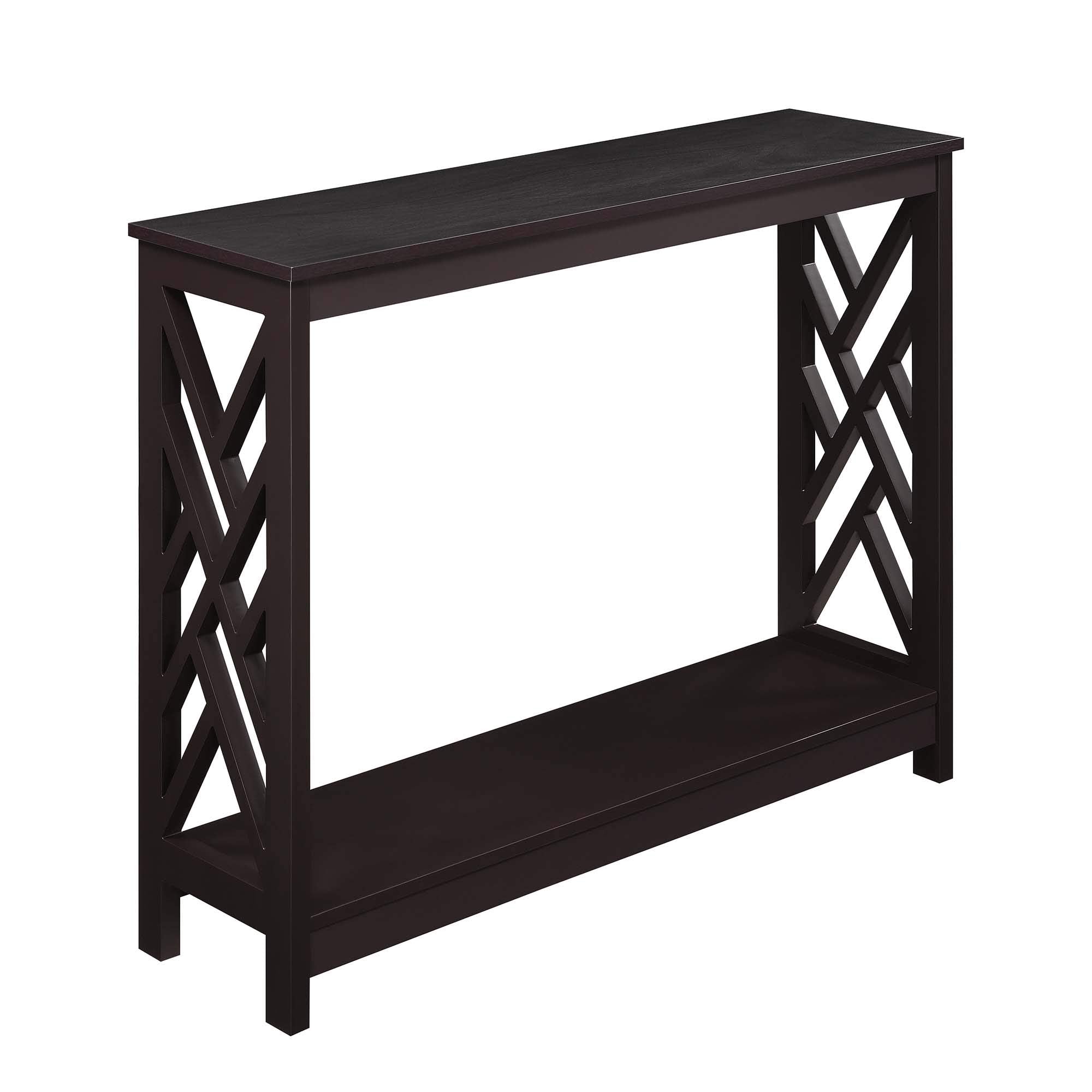 Convenience Concepts Titan Console Table with Shelf, Espresso