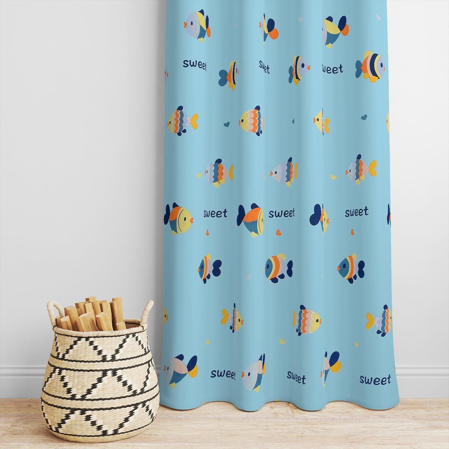 Decomizer Super Soft Brushed Microfiber Cotton Kids Door Room Darkening Grommet Floral Curtains For Nursery, Bedroom, Playroom, 