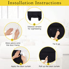 Nicetown Blackout Door Curtain For Door Window, Thermal Insulated Sidelight Curtain For Narrow Window Privacy Protect French Doo