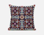 HomeRoots Muted Green Orange 16â€ Green Orange Cloverleaf Boho Zippered Suede Throw Pillow
