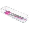 IDesign BPA-Free Plastic Pantry and Kitchen Storage, Freezer and Fridge Organizer Bin with Easy Grip Handles - 16 x 4 x 3, Clear