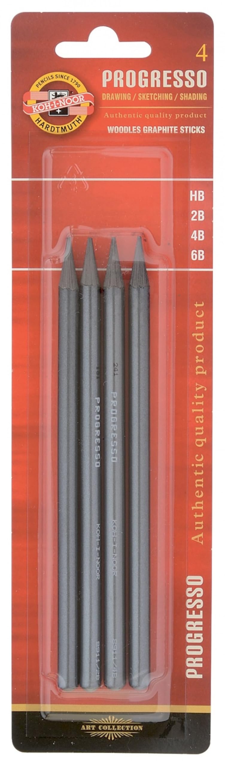 Koh-I-Noor Progresso Woodless Graphite Pencil Set (Set Of 4)
