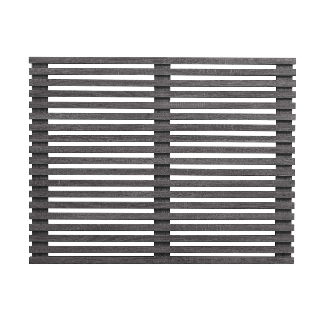 Modway Render Mid-Century Modern Wall-Mount Twin Headboard in Charcoal