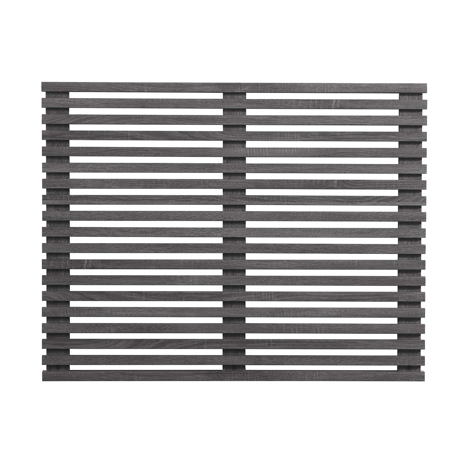 Modway Render Mid-Century Modern Wall-Mount Twin Headboard in Charcoal