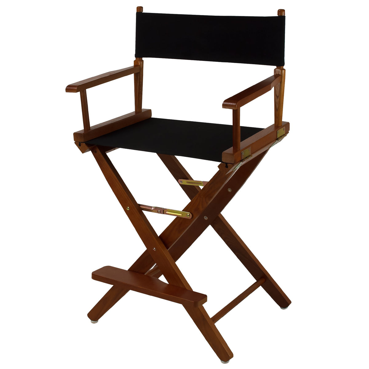 American Trails Extra-Wide Premium 24&quot; Director's Chair Mission Oak Frame with Black Canvas, Counter Height