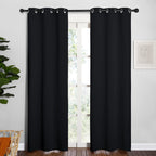 Nicetown Halloween Blackout Draperies Window Curtain Panels, Autumn/Winter Thermal Insulated Solid Grommet Blackout Curtains/Dra