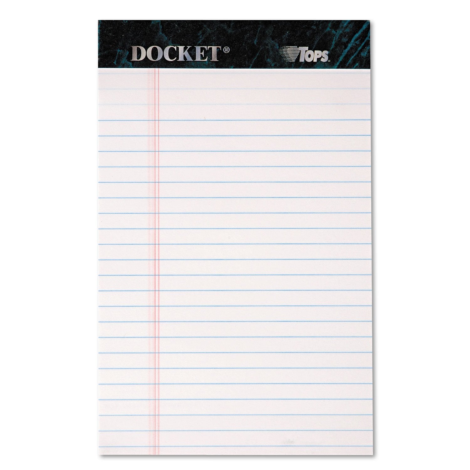 Tops 63360 Docket Ruled Perforated Pads, Legal/Wide, 5 X 8, White, 50 Sheets, Dozen