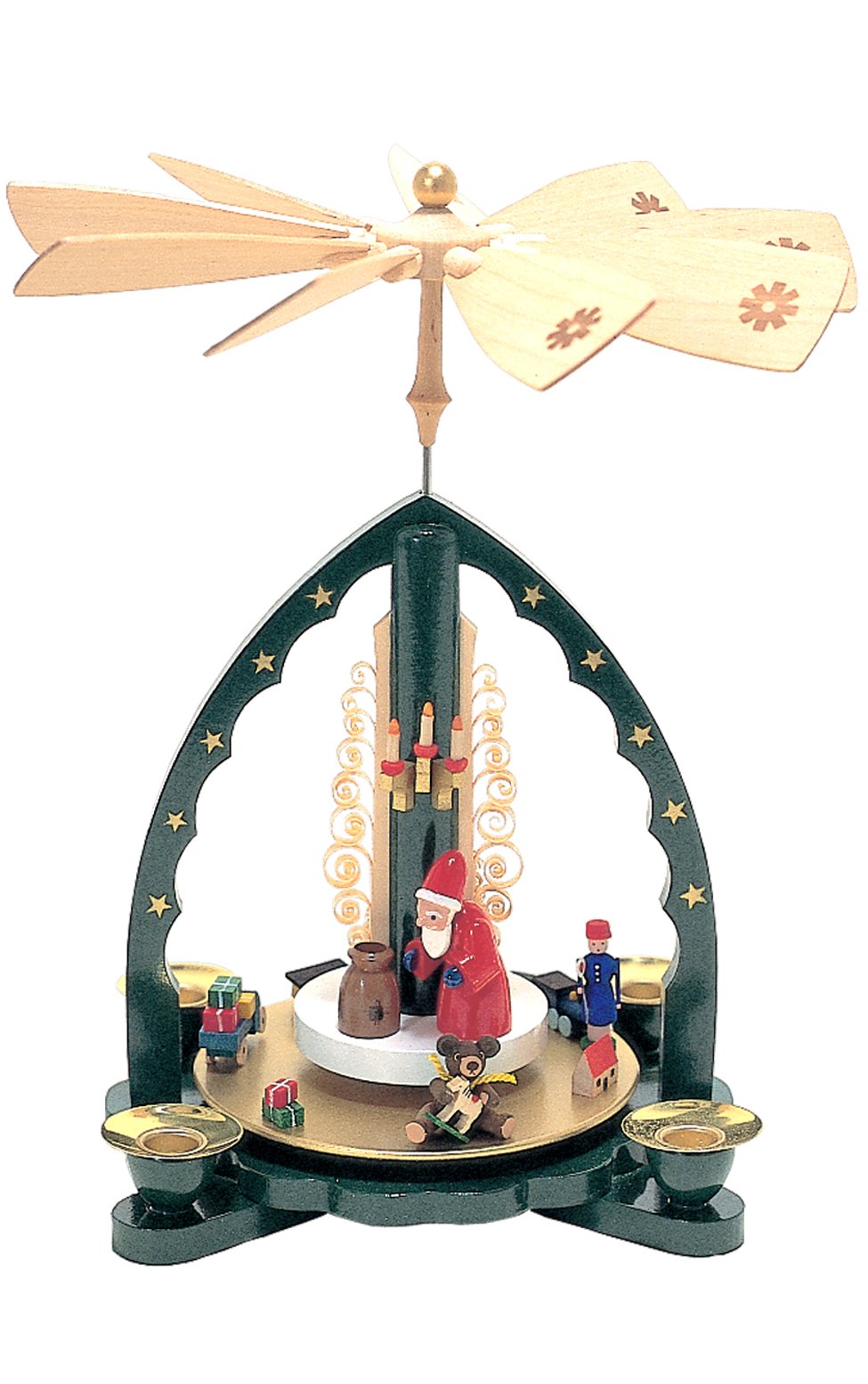 Alexander Taron Importer 16027 Richard Glaesser Pyramid-Santa And Toys-10.5&quot; H W X 9&quot; D, White