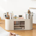 Instome Pencil Pen Holder For Desk With 3 Drawers - All-In-One Desk Organizer - Perfect Desk Accessories For Office Use - Stylis