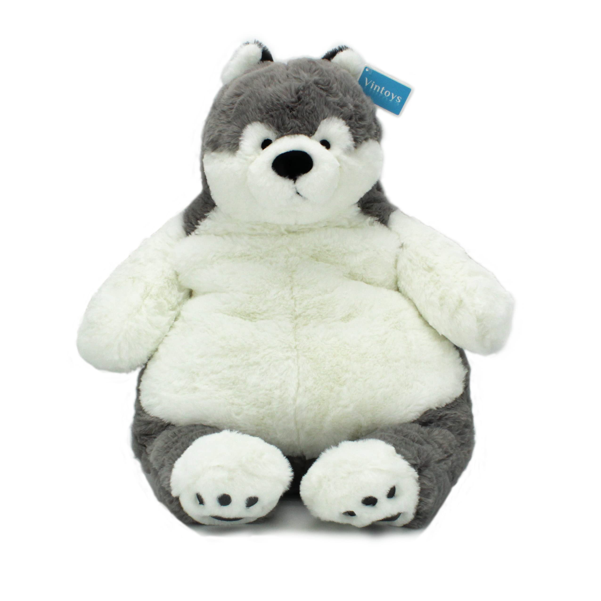 Vintoys Siberian Husky Dog Plush Big Hugging Pillow Stuffed Cotton Puppy Plush Animals Toy 23'