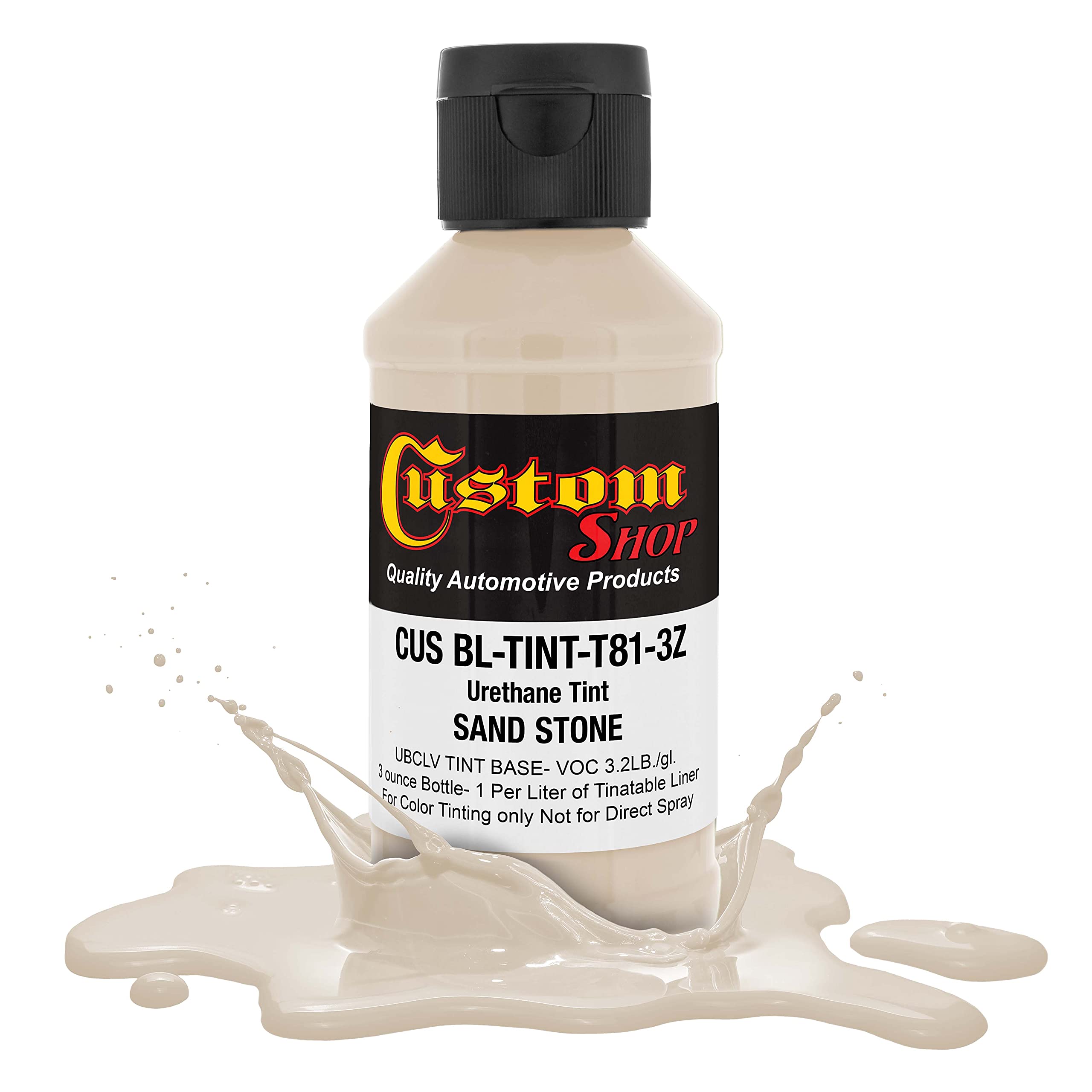 Custom Coat Camouflage Series 3 Ounce (Sandstone Federal Standard Color #33510) Urethane Tint Concentrate For Tinting Truck Bed