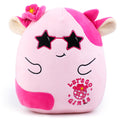 Novbaub Disco Cowgirl Cow Plush Toys Pink Cowgirl Stuffed Cow Plushies Birthday Party Supplies Cowgirl Soft Stuffed Plush Cow Pi