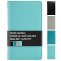 Gowall 300 Card Capacity Leather Business Card Book Holder Organizer, Card Binder Professional Pu Name Card Credit Cards Booklet