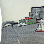 HomeRoots Cream 35' White Baltimore Daylight Skyline Lumbar Decorative Pillow