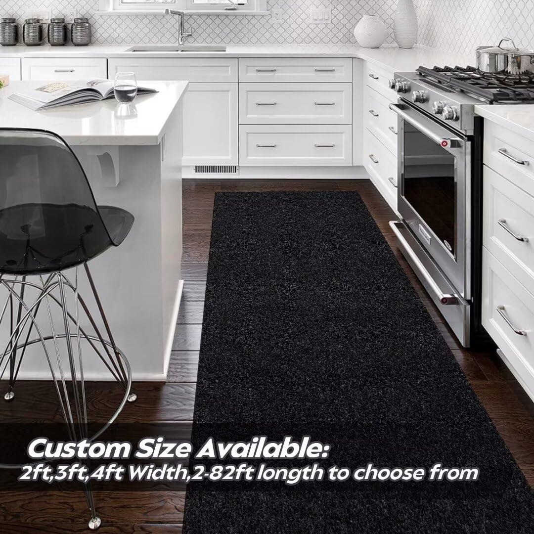 Gotohipi Runner Rug 2'X80'Indoor Outdoor Utility Carpet,Area Rugs With Non Slip Rubber Backing For Hallway Kitchen Entryway Balc