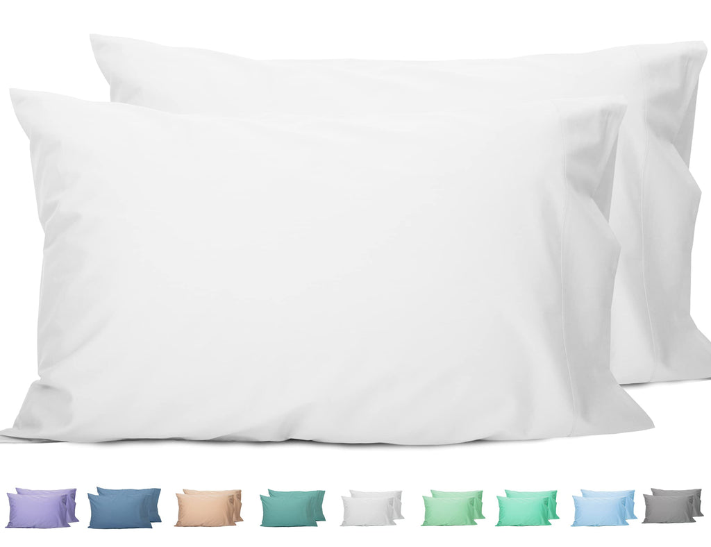 Sunflower King Pillowcases Set Of 2, 100% Cotton King Pillow Cases 2, 20  40 Inches Bright White, Soft And Breathable