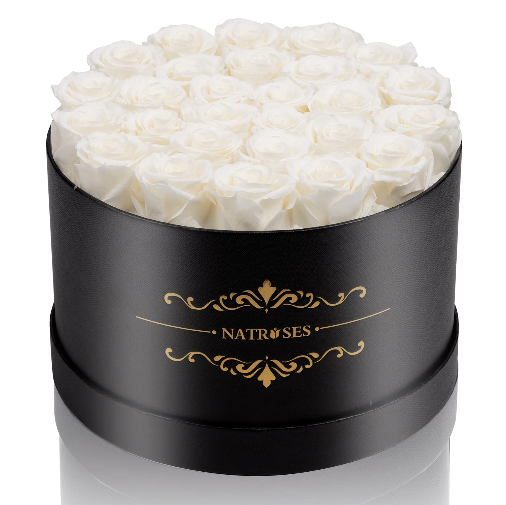 Natroses Forever Preserved Roses In A Box, 100% Real Roses That Last Up To 3 Years, Preserved Flowers For Delivery Prime Birthda