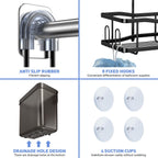 Aitatty Hanging Shower Caddy Bathroom Organizer: Rustproof Shower Shelf Racks Over Shower Head - No Drilling Inside Bath Shower