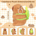 Emoin Cute Capybara Plush Kawaii 6.3Inch Capybara Stuffed Aniamls Toys With Turtle Backpack Capybara Plushie Doll Pillow Capybar