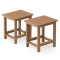 Yefu Small Table Set Of 2 Side Tables Outdoor Coffee Table For Patio Living Room Bedroom(Teak, Single Layer)