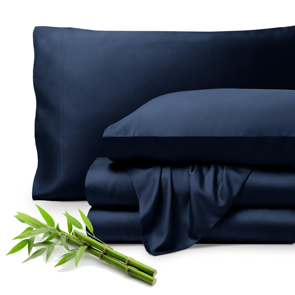 Bare Home 100% Rayon Made from Bamboo Luxury Split King Sheet Set - 5 Piece Bedding Set - Deep Pockets - Cooling Sheets - Breath