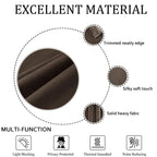 Smiletime Brown 72 In Long Velvet Curtains With Grommet, Thermal Insulated Super Soft Privacy Noise Reducing Light Blocking Velv
