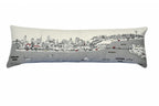 HomeRoots Cream 45' White Philadelphia Daylight Skyline Lumbar Decorative Pillow