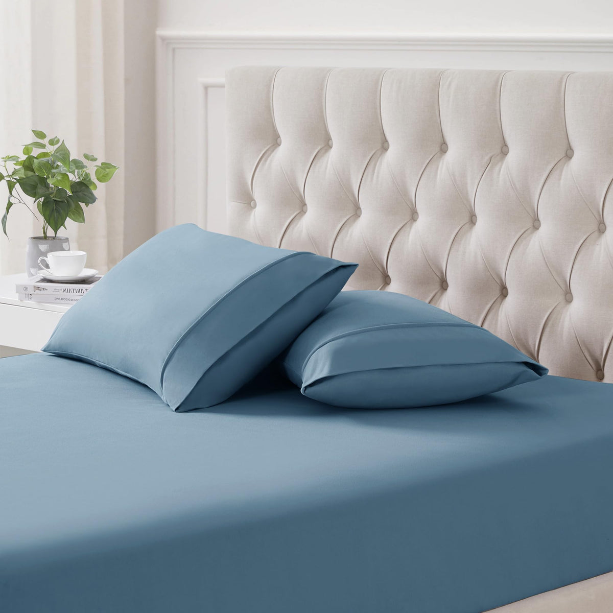 King Size Flannel Pillowcases Set Of 2 - Ultra Soft Flannel Pillowcases Set Cozy & Breathable Pillow Cases King Size Set Of 2 -