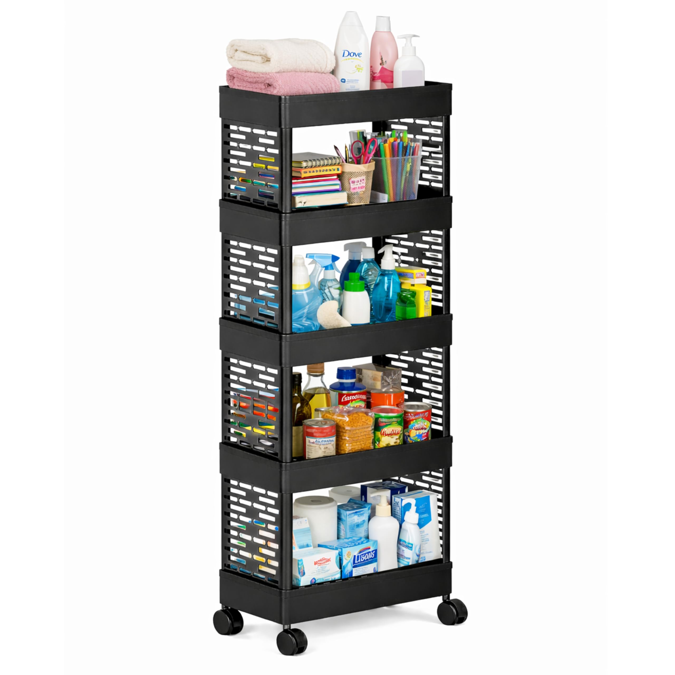 Wonju Multipurpose Standing Shelf Organizer For Home & Office | SpaceSaving Vertical Storage Shelf For Books, Decor & Daily Ess