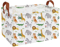 Essme Rectangular Kids Baskets,Animal Storage Basket with Handles for Boys Room Decor, Toy Box,Cute Storage Bin(Cute animal)
